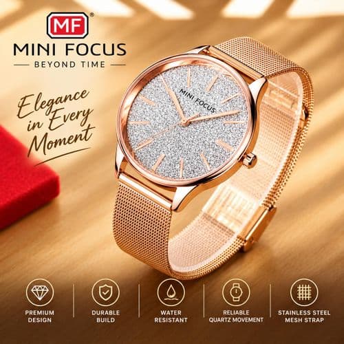 MINI FOCUS Montre Femme à Quartz - MF0044L.02 - Or Rose